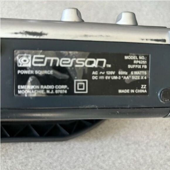 Emerson AM/FM Weather Band Radio Model RP6251 - Picture 9 of 9